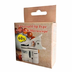 Lupa microscopica LED 60x con broche