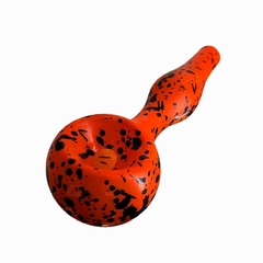 Pipa de vidrio soplado color naranja