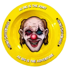 Cenicero redondo amarillo - Lion Rolling Circus