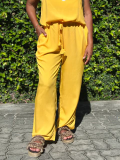 CALÇA FLORA - AMARELO na internet