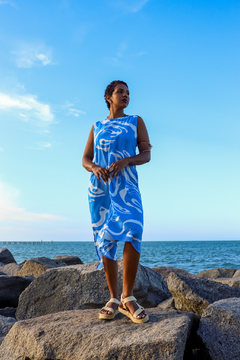 VESTIDO TUBINHO MIDI - MAR DA BARRA - comprar online