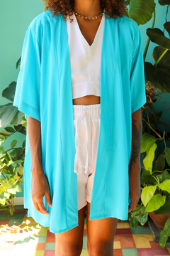 KIMONO CURTO - VERDE ÁGUA - comprar online