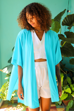 KIMONO CURTO - VERDE ÁGUA