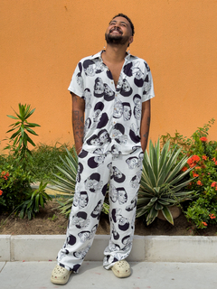 CAMISA DE BOTÃO - AFETO NEGRO - BRANCA - Negro Piche