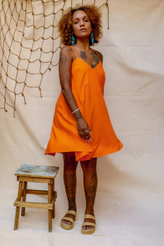 VESTIDO NATH - LARANJA NEON