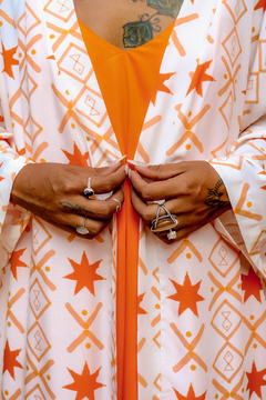 KIMONO PATRÍCIA - PEIXE ESTRELA - LARANJA na internet