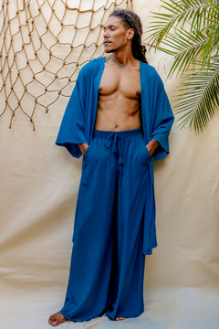 CALÇA PANTALONA LUÍSA - AZUL PETRÓLEO