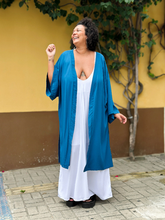 KIMONO PATRÍCIA - AZUL PETRÓLEO - comprar online