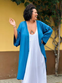 KIMONO PATRÍCIA - AZUL PETRÓLEO na internet