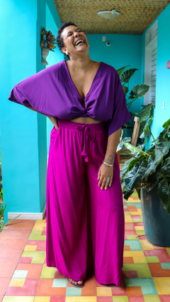 CALÇA PANTALONA LUÍSA - FUCSIA - comprar online