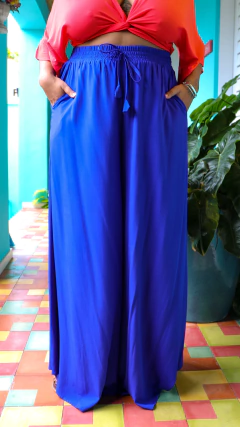 CALÇA PANTALONA LUÍSA - AZUL BIC