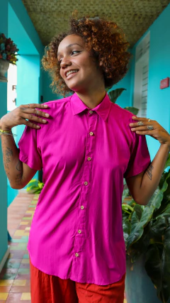 CAMISA DE BOTÃO - PINK - comprar online