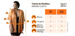 KIMONO CURTO - AZUL BIC - Negro Piche