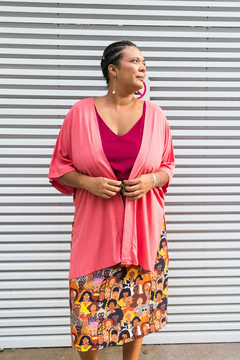 KIMONO CURTO - ROSA GOIABA - comprar online