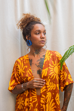 KIMONO CURTO - LUZ DO SOL - OURO - comprar online
