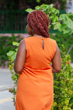 VESTIDO TUBINHO MIDI - LARANJA na internet
