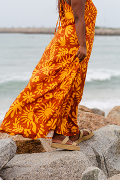 VESTIDO DANDARA - LUZ DO SOL OCRE - Negro Piche