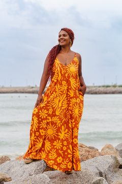 VESTIDO DANDARA - LUZ DO SOL OCRE - comprar online