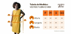 VESTIDO TUBINHO MIDI - BÚZIOS - Negro Piche