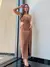 Vestido Longo Lápis Tomara Que Caia com Elástico no Busto e Fendas - comprar online