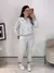 Conjunto de Moletom Calça e Casaco com Zíper e Capuz na internet