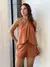 Conjunto Short Alfaiataria e Blusa Frente Única Assimétrica - Leticia Store 
