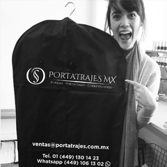 PAQUETE 150 PORTATRAJES PARA VESTIDO DE NOCHE 60 X 170 CM (LOGOTIPO AMBOS LADOS)
