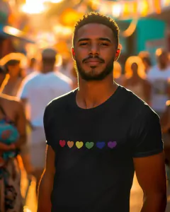 Camiseta Corazones Gris en internet