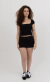Blusa Decote Quadrado Preto - comprar online