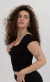Blusa Decote Quadrado Preto - Martina