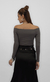 Blusa Ombro a Ombro Chumbo