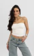 Top Tube Drapeado Off White - Martina