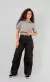Polo Cropped Cinza Mescla - loja online