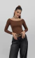 Blusa Ombro a Ombro Marrom - comprar online