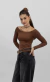 Blusa Ombro a Ombro Marrom - Martina