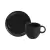 Set taza y plato te/café Organica Linhas Negro 230ml - tienda online