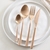Set de cubiertos de 16 piezas Linea Bean Rose Opaco en internet