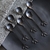 Set de 6 cucharitas de Postre Línea Kozani Negro en internet