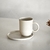 Set taza y plato te/café Organica Linhas Crudo 330ml