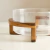 Bowl Nura vidrio y acacia transparente Grande - comprar online