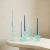 Candelabro vidrio turquesa 12cm - comprar online