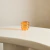 Candelabro Triple vidrio naranja