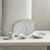 Set taza y plato café 230ml Linea Organica Linhas Blanca - tienda online