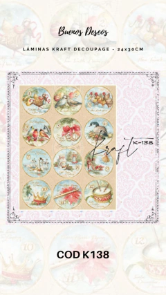 Kraft Decoupage Buenos Deseos - K138