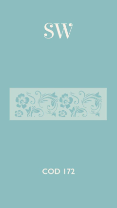 Stencil MilArtes 10x30cm SW - 172
