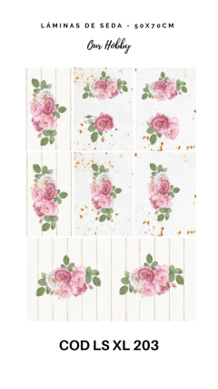 Lámina de Seda de Decoupage XL Our Hobby - 203