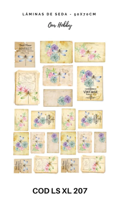 Lámina de Seda de Decoupage XL Our Hobby - 207