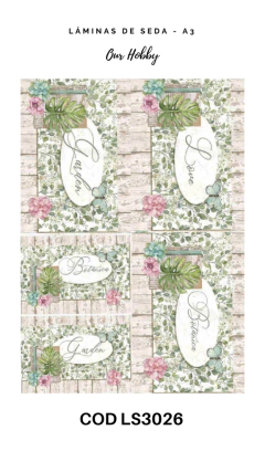 Lámina de Seda de Decoupage Our Hobby - 3026