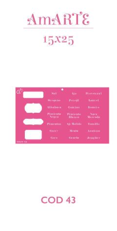 STENCIL AMARTE 15X25 - 43