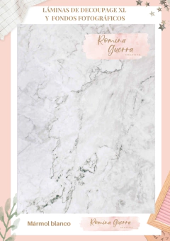 Decoupage XL Romina Guerra - Mármol Blanco